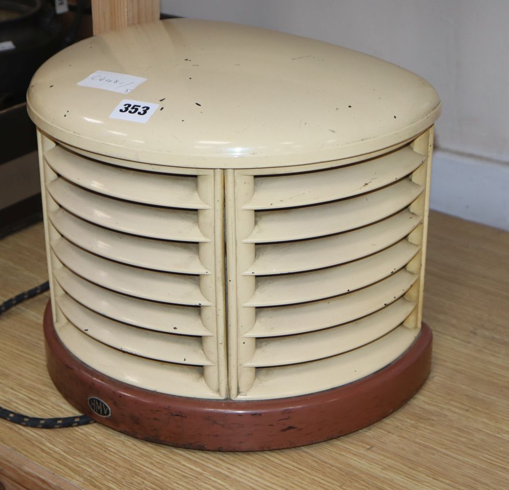 An Art Deco bakelite heater